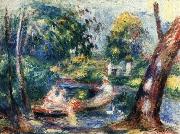 Pierre Renoir Landscape with River oil painting reproduction